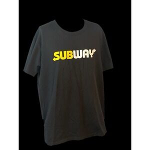 SUBWAY Black T-Shirt Logo Worker Staff Employee Restaurant Size XL Extra Large